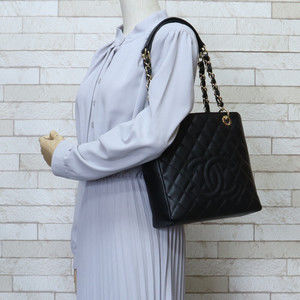 Chanel Black Matelasse PST Bag Cocomark Caviar